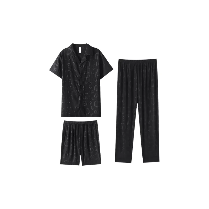 Cotton Gene Pajama Set Men's Combo Set-0