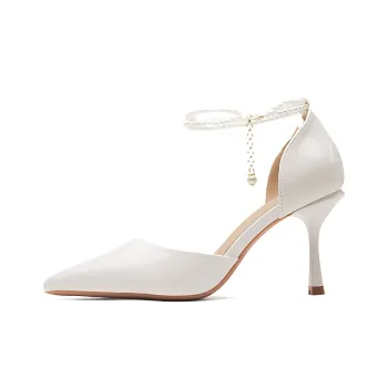 GOSO Slim Heel High Heels Women's Ecru