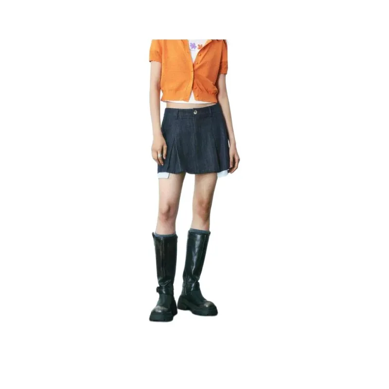 URBAN REVIVO Denim Short Skirts Women's-0