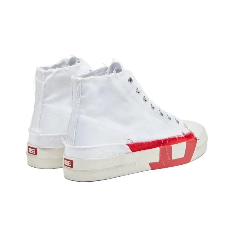 DIESEL S D Verse High Top Canvas Shoes Men's White-5