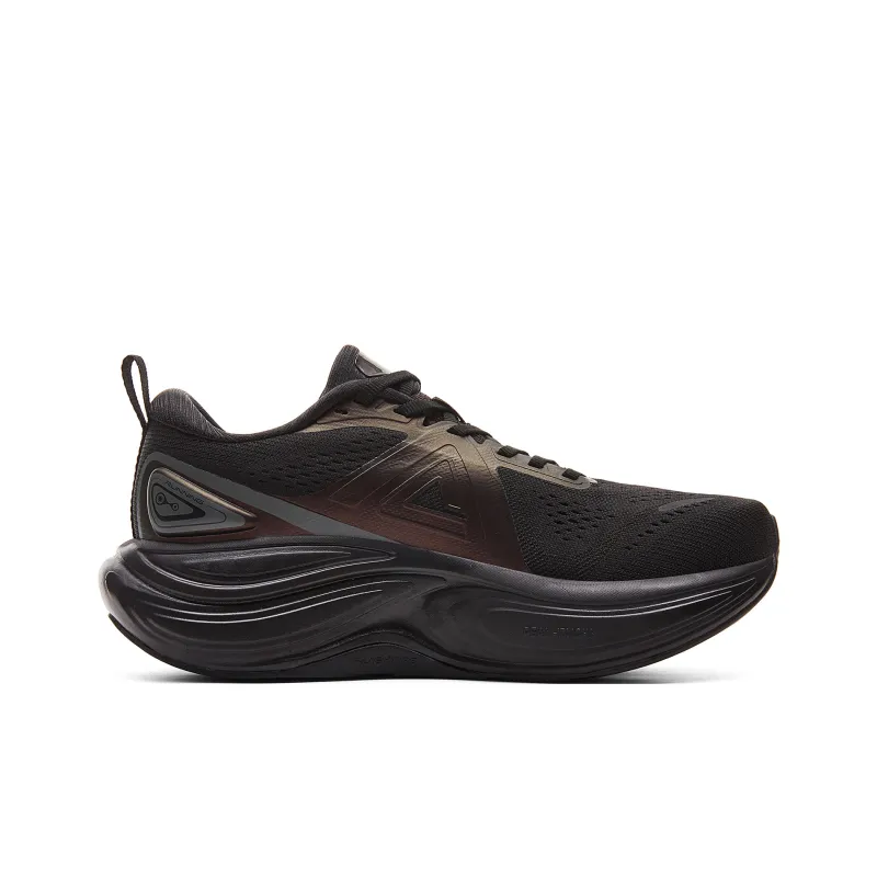 PEAK Cushioning, Slip Resistant, Rebound Low Top Running Shoes Men's All Black-1