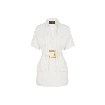 BALMAIN Canvas Mini Dress