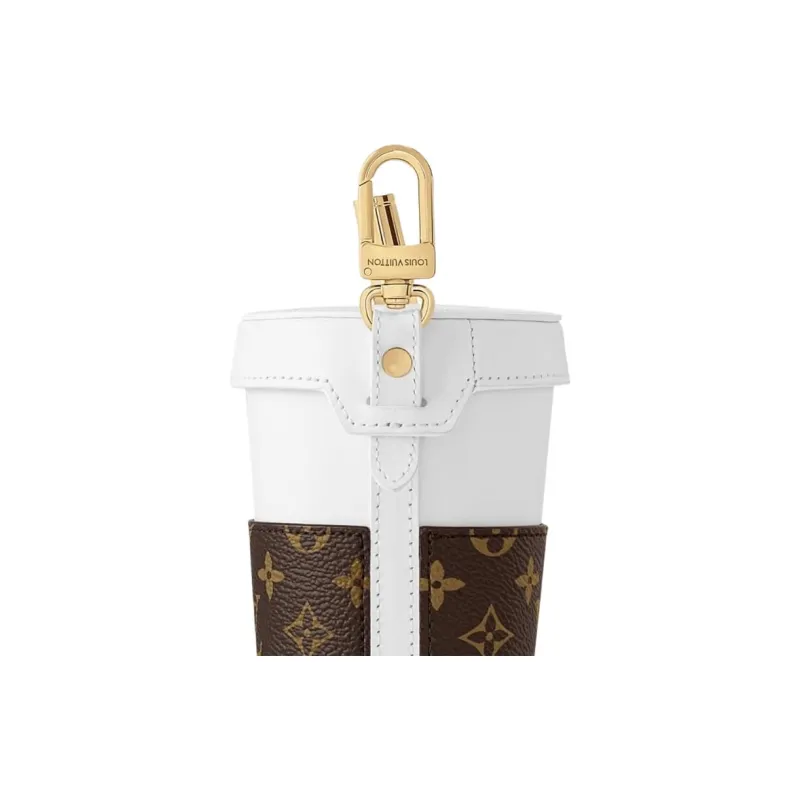 LOUIS VUITTON Canvas Bag Accessory Unisex White & Brown-2