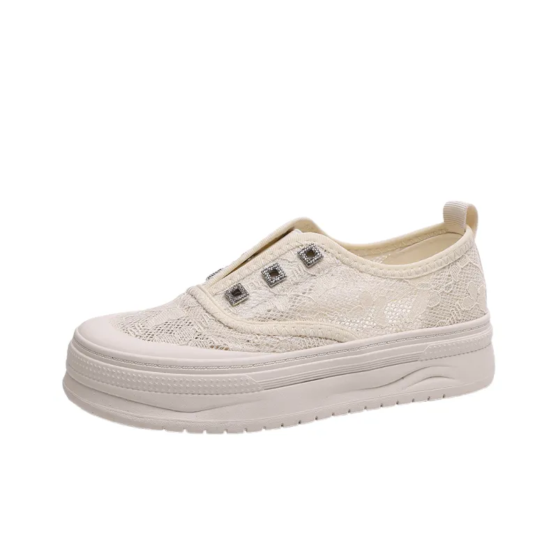 Mulinsen Abrasion Resistant, Lightweight, And Breathable Low Top Skateboard Shoes Women's-0