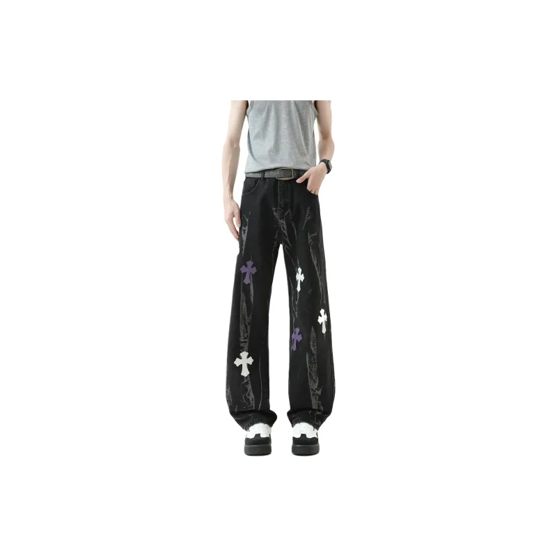 Menglaini Jeans Unisex Black-0