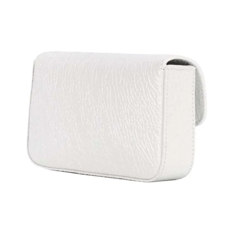 OFF WHITE Leather Shoulder Bag Crossbody Bag Unisex White-3