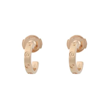CARTIER LOVE Series 18K Rose Gold Earrings Unisex