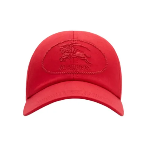 Burberry Cotton Baseball Caps Men's Red