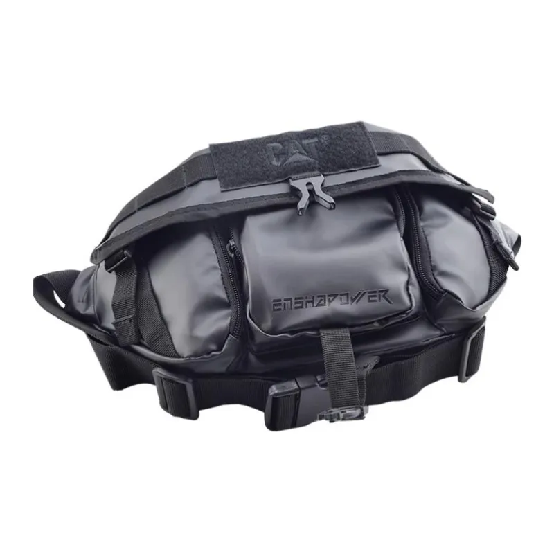 CAT PVC Crossbody Fanny Pack Medium Size Men's Black-3