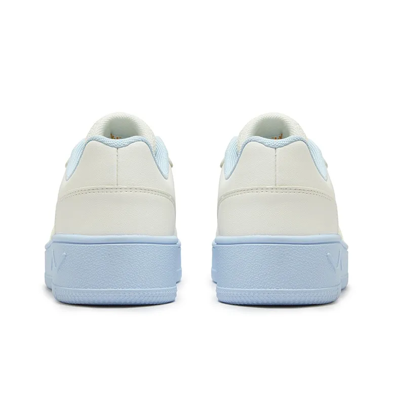 361° Air Force One Anti Slip Wear Resistant Low Top Skateboard Shoes Women's Feather White Glacier Blue-3