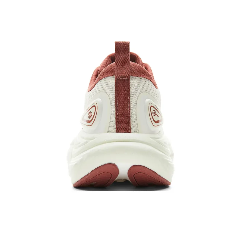 PEAK Cushioning, Slip Resistant, Rebound Low Top Running Shoes Women's Canvas White Dark Red-4