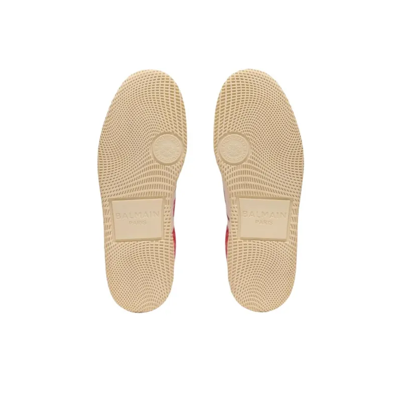 BALMAIN Swan Low Top Skateboard Shoes Men's Red-5