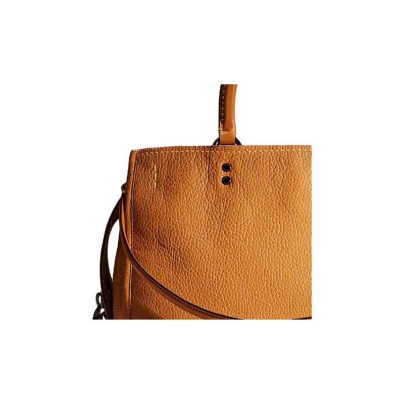 COACH Rogue Glove Tanned Pebbled Leather Portable Crossbody Bag, Shoulder Bag Women's Tin Lightweight Saddle-1