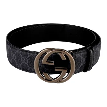GUCCI Gg Interlocking G Buckled Belt