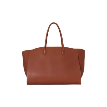 THE ROW Marlo Calfskin Handbag Women's Red Brown
