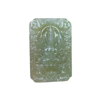 BUDOUXIAOAI Pendants White Jade/Pale Greenish White Jade Unisex