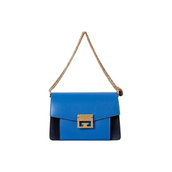 GIVENCHY GV3 Series Goatskin Portable Crossbody Bag Shoulder Bag Women's Blue