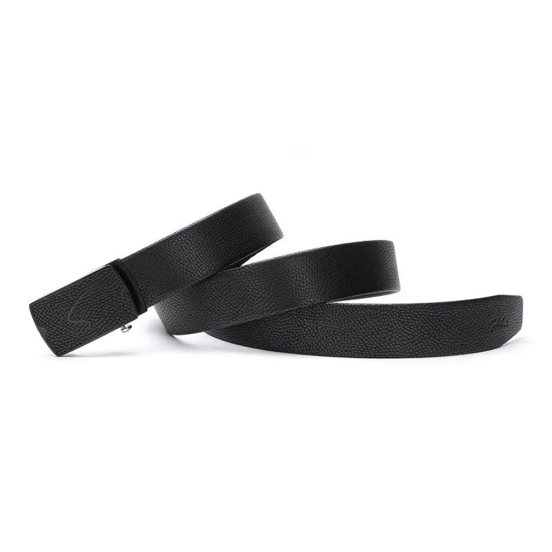 Satchi Cow Leather Belts Men's Black Width 3.7cm-2