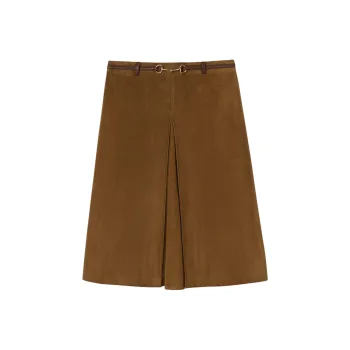 GUCCI FW25 Casual Long Skirt Women's Light Brown