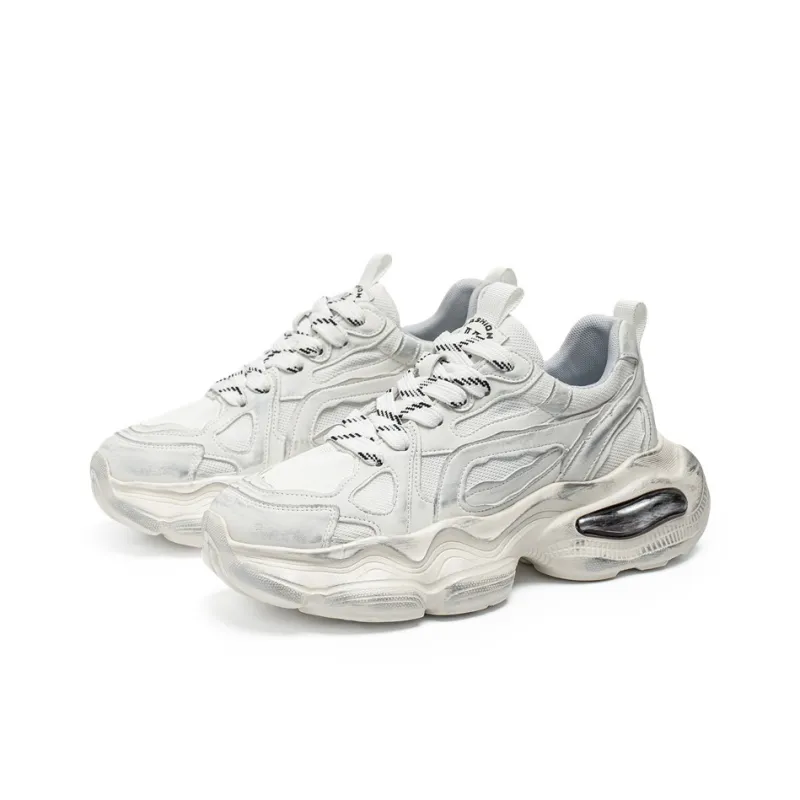 JANECO Slip Resistant, Abrasion Resistant, Breathable Low Top Chunky Sneakers Men's-12