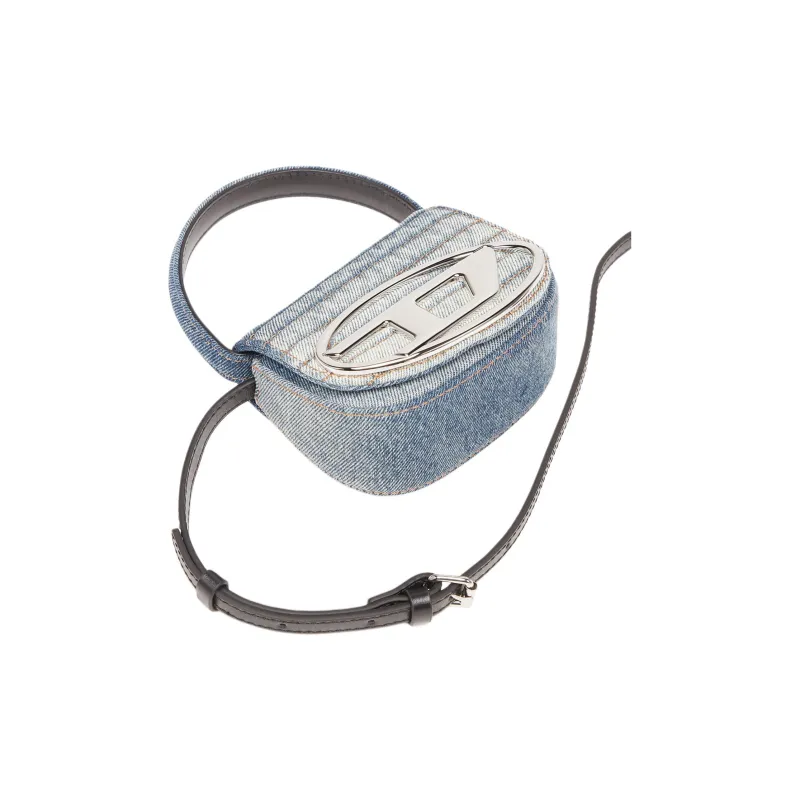 DIESEL Cotton Shoulder Bag, Crossbody Bag, Handbag Mini Women's Denim Blue-3