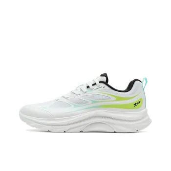 XTEP Anti Slip Wear Resistant Low Top Casual Running Shoes Men's White Green