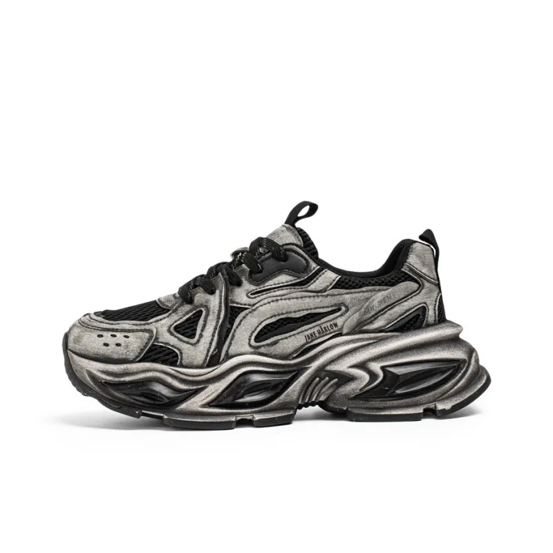 JANE HARLOW Slip Resistant, Abrasion Resistant, Breathable, Height Increasing Low Top Chunky Sneakers Men's-0