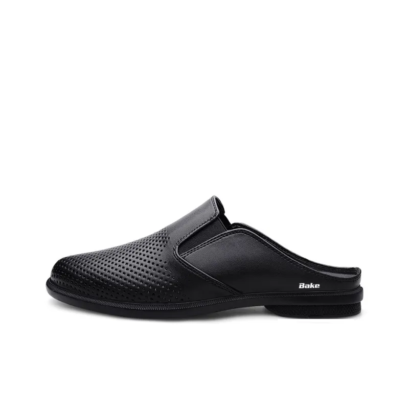 BAKE Closed Toe Slippers Men's Black-3