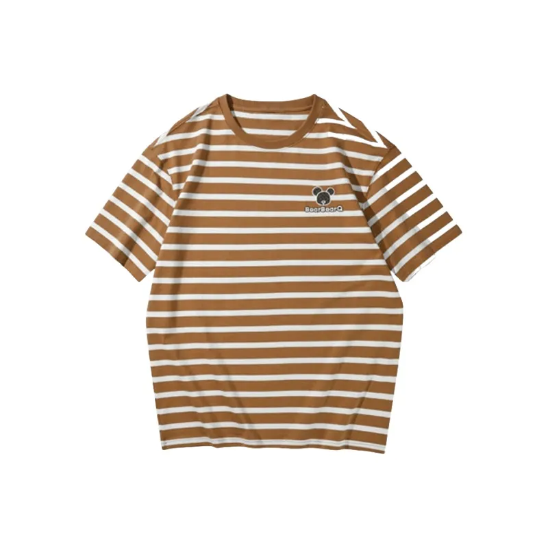 ARTSDON T Shirts Men Earth Yellow Stripes-0