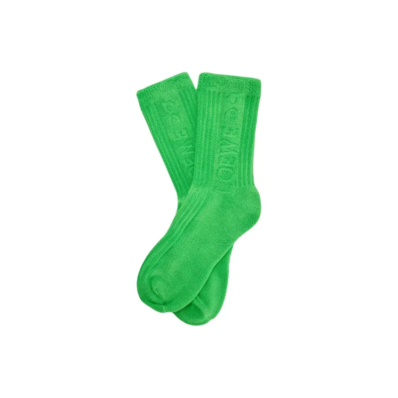 LOEWE x On SS25 Mid Calf Socks Unisex 1 Pack Green-0