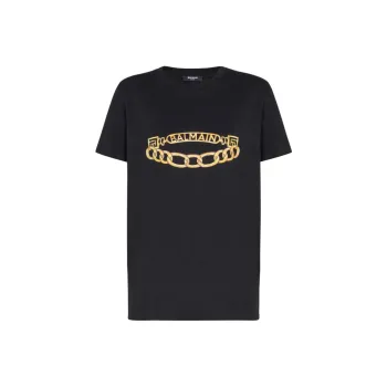 BALMAIN Chain print T shirt