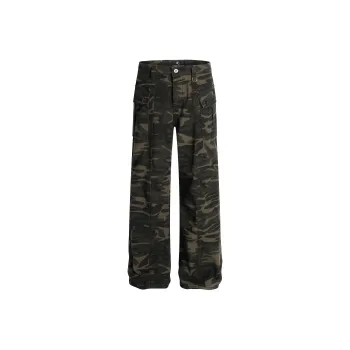 HEIYIXIANSHENG Jeans Unisex Army Green