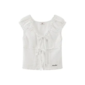 CHUU Chiffon Shirts Women's White
