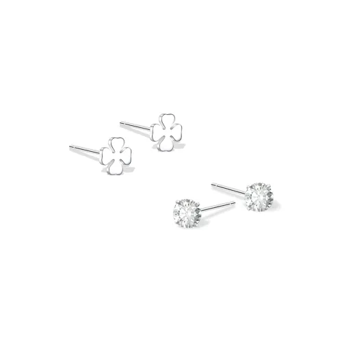 KUMET Sterling Silver Stud Earrings Women's
