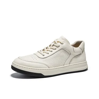 Hautton Jeans Low Top Skateboard Shoes Men's White