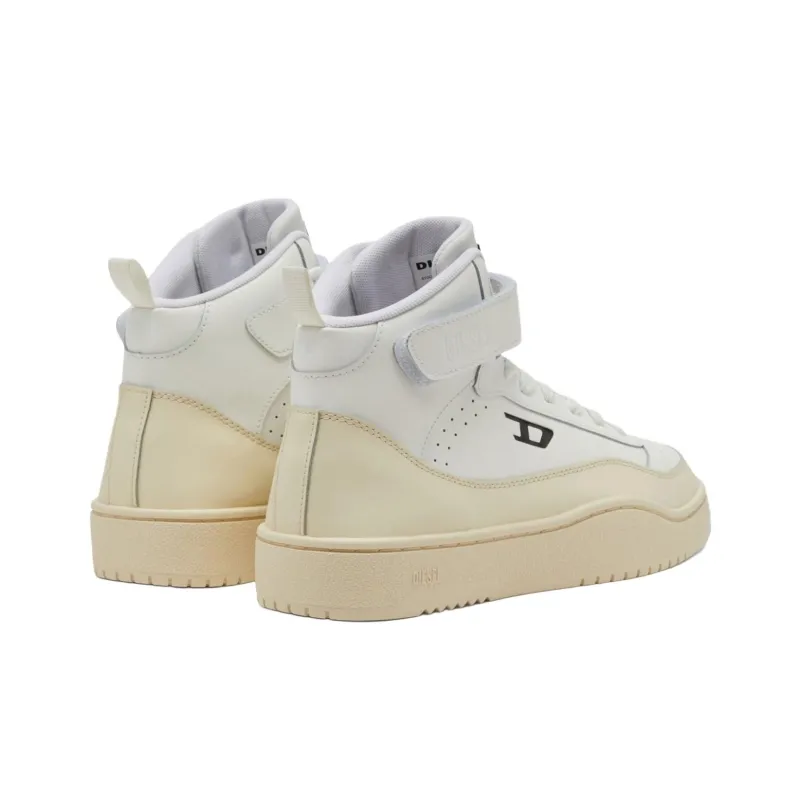 DIESEL S Tracker D Mid Top Skateboard Shoes Men's White-4