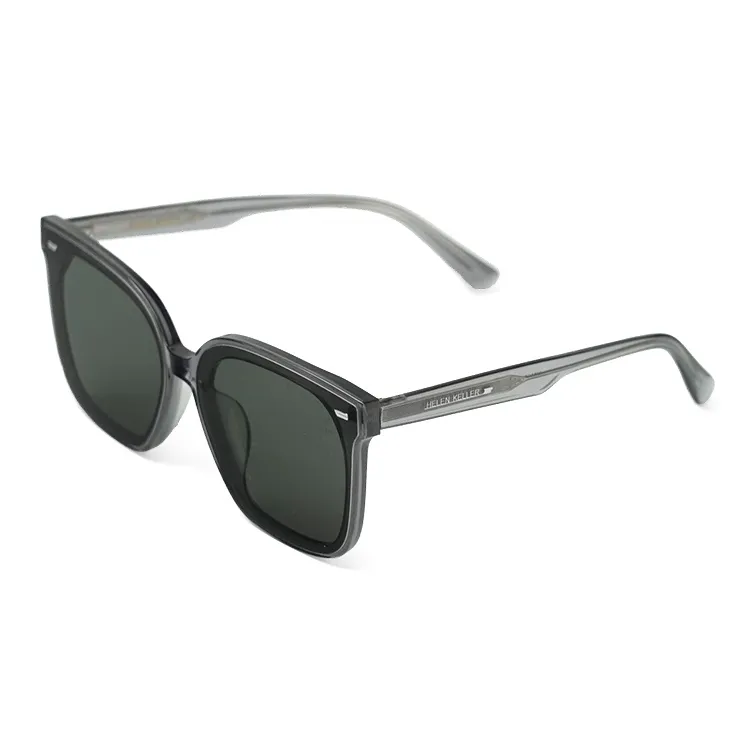 HELEN KELLER Plate Frame Square Sunglasses Unisex-4