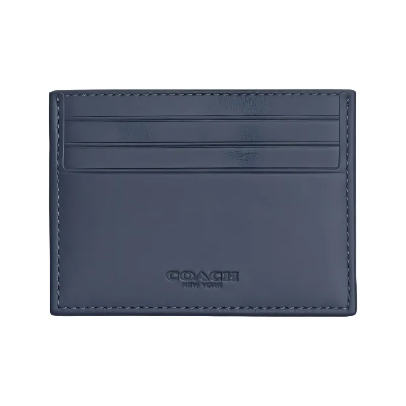 COACH Card Case Canvas Card Holder Mini Men's Dark Blue-1