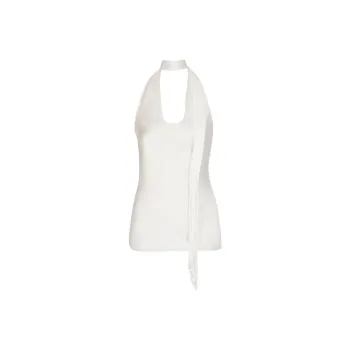 BALMAIN Silk Halterneck Top