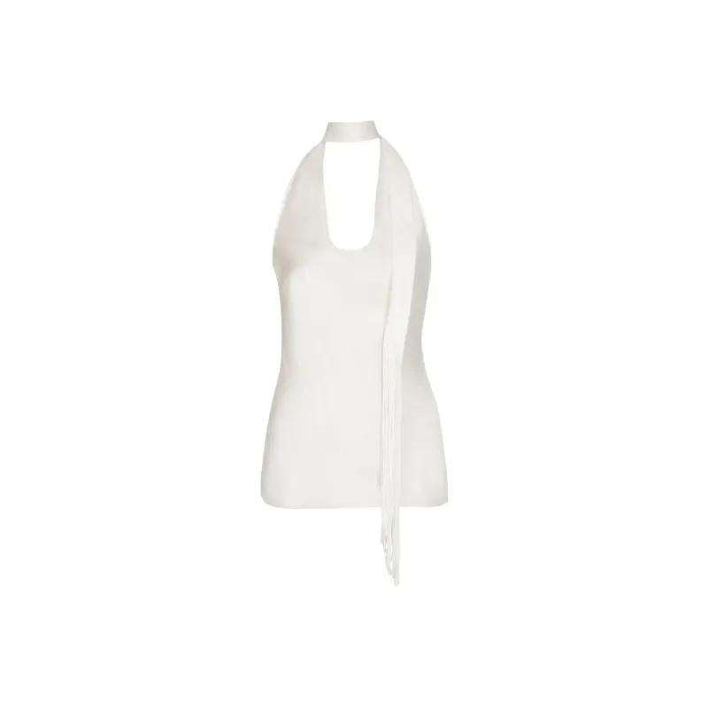 BALMAIN Silk Halterneck Top-0