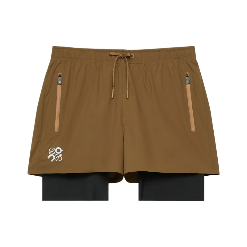 On x LOEWE Performance SS25 Sports Shorts Men's Coffee-0