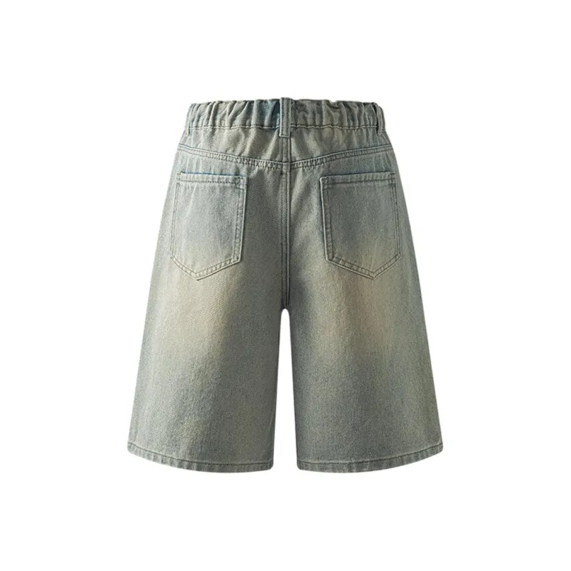 SONGLAN Denim Shorts Unisex Pink/Blue-1