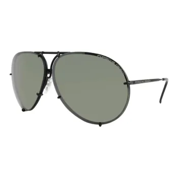 PORSCHE DESIGN Titanium Aviator Sunglasses Women's Black