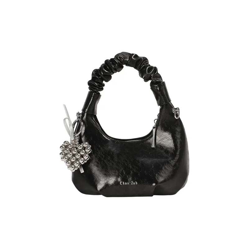 Meow In The Grass PU One Shoulder Handbag Women's White/Silver/Pink/Black-9