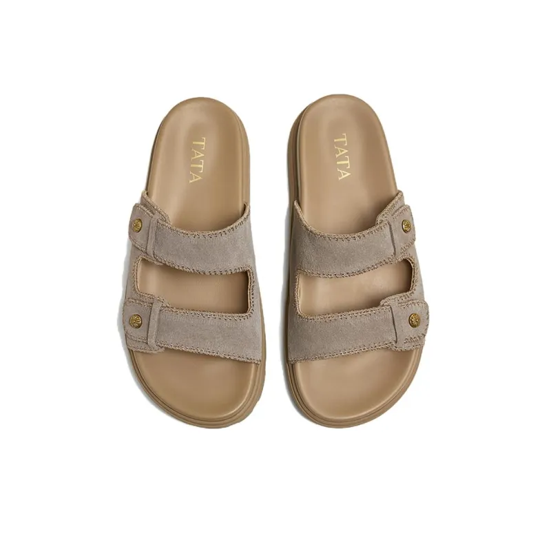 TATA Leather Patchwork Quiet Slide Slippers Women's-2
