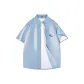 [100% cotton Denim]Light Blue (B Blue Crane Chest Logo)