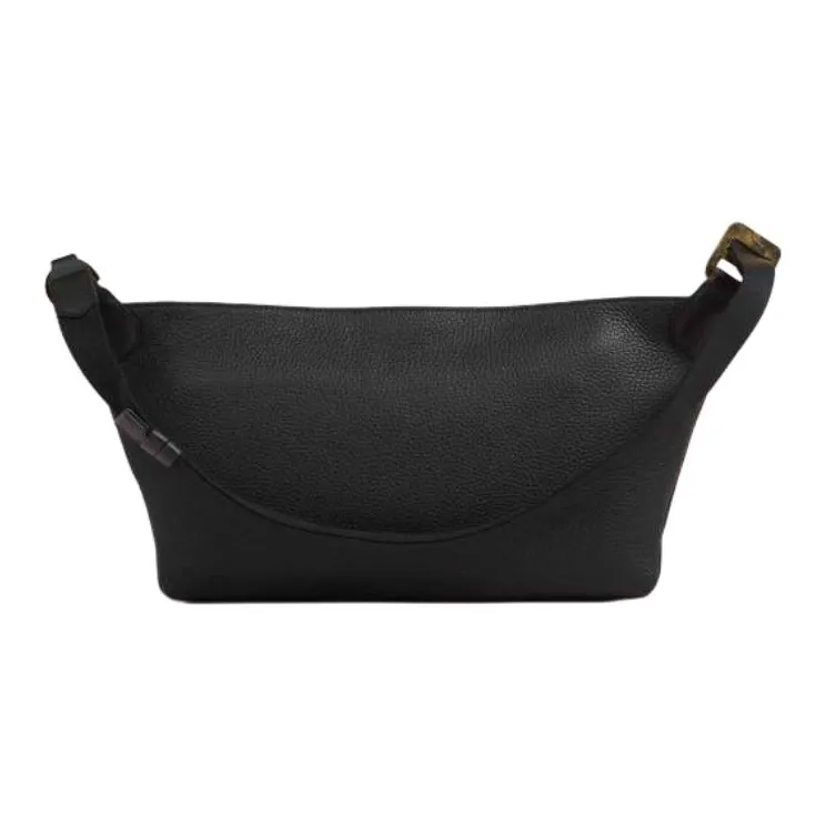 TF Litchi Grain Leather Fanny Pack Men's Black-3