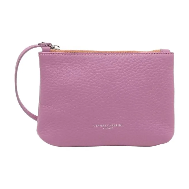 GIANNI CHIARINI Leather Shoulder Bag, Crossbody Bag, Handbag Women's Purple-5