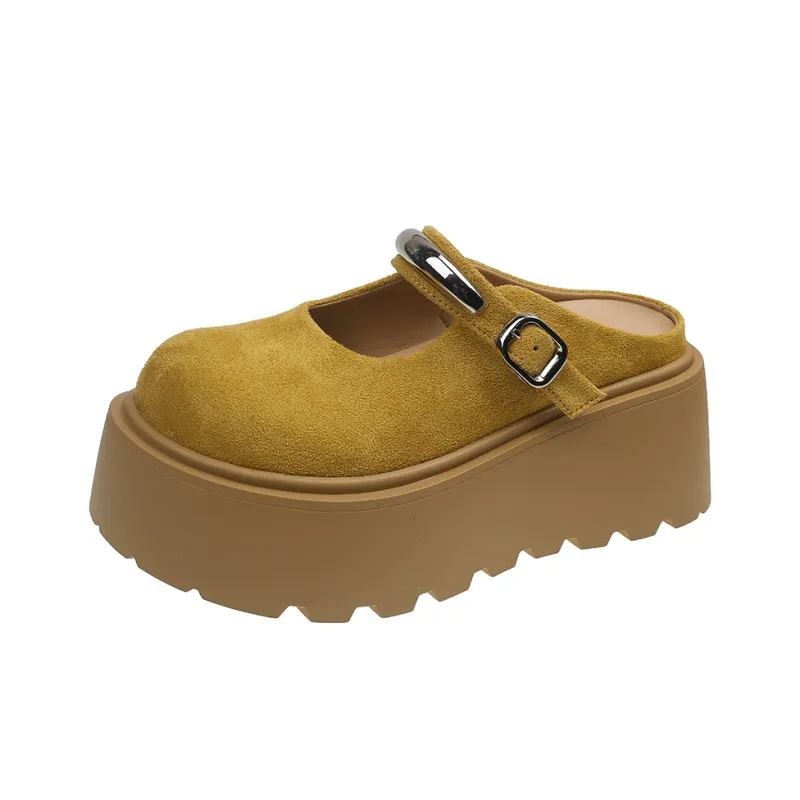 AJPAP Rubber Sole Odor Resistant Abrasion Resistant Slip Resistant Closed Toe Slippers Women's-0