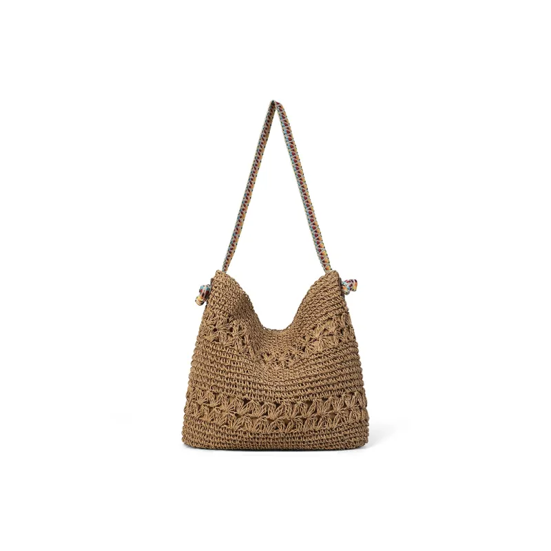 PT'SON Fabric Tote Underarm Shoulder Bag Regular Women's Ecru/Khaki-14